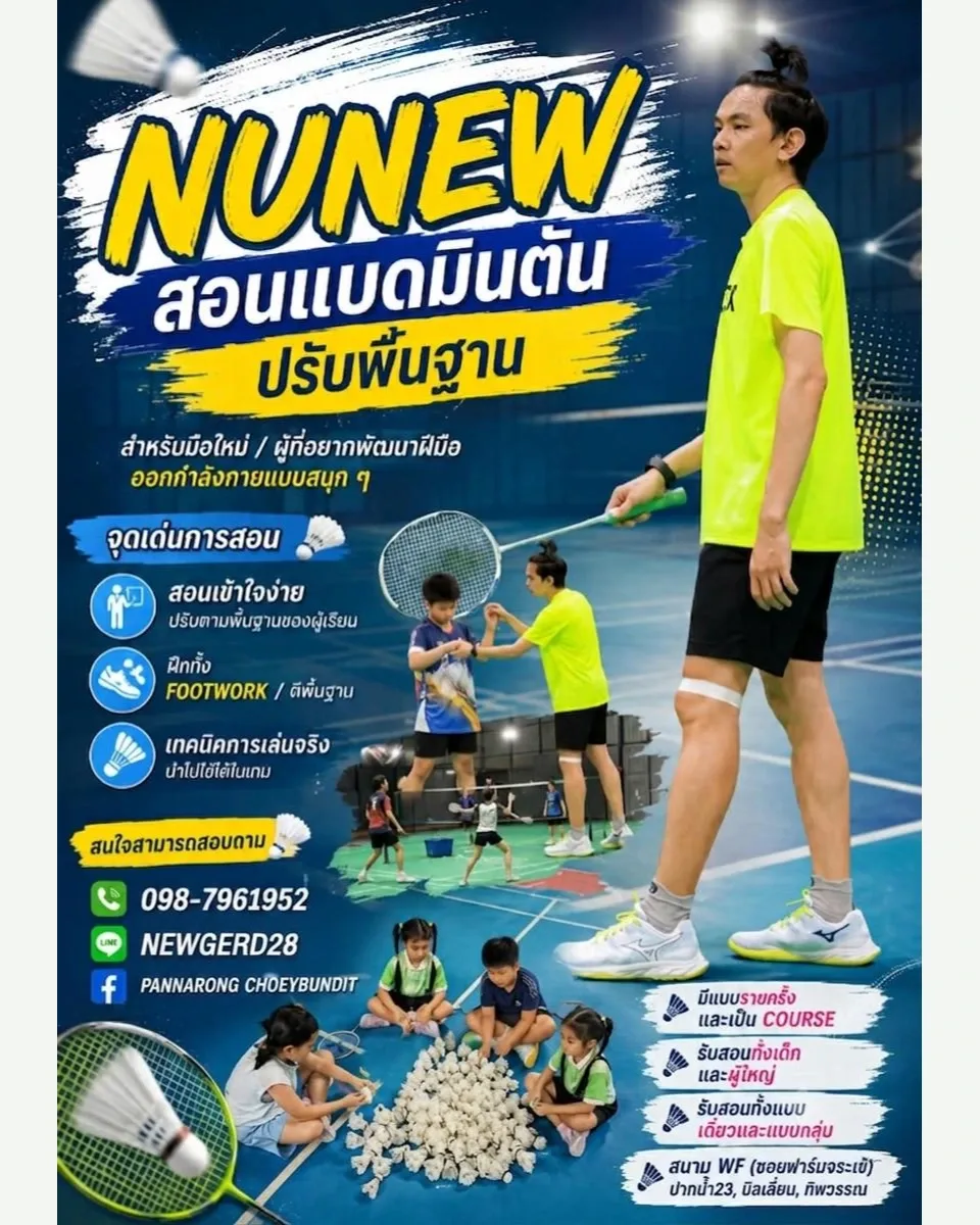 โปสเตอร์สอนแบดมินตัน · New